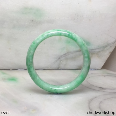 Light apple green jade bangle