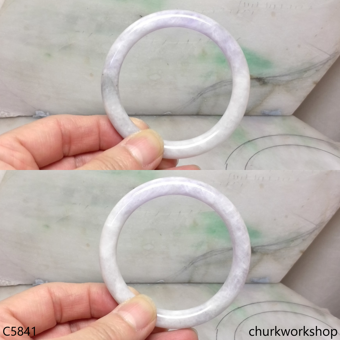 Lavender jade bangle