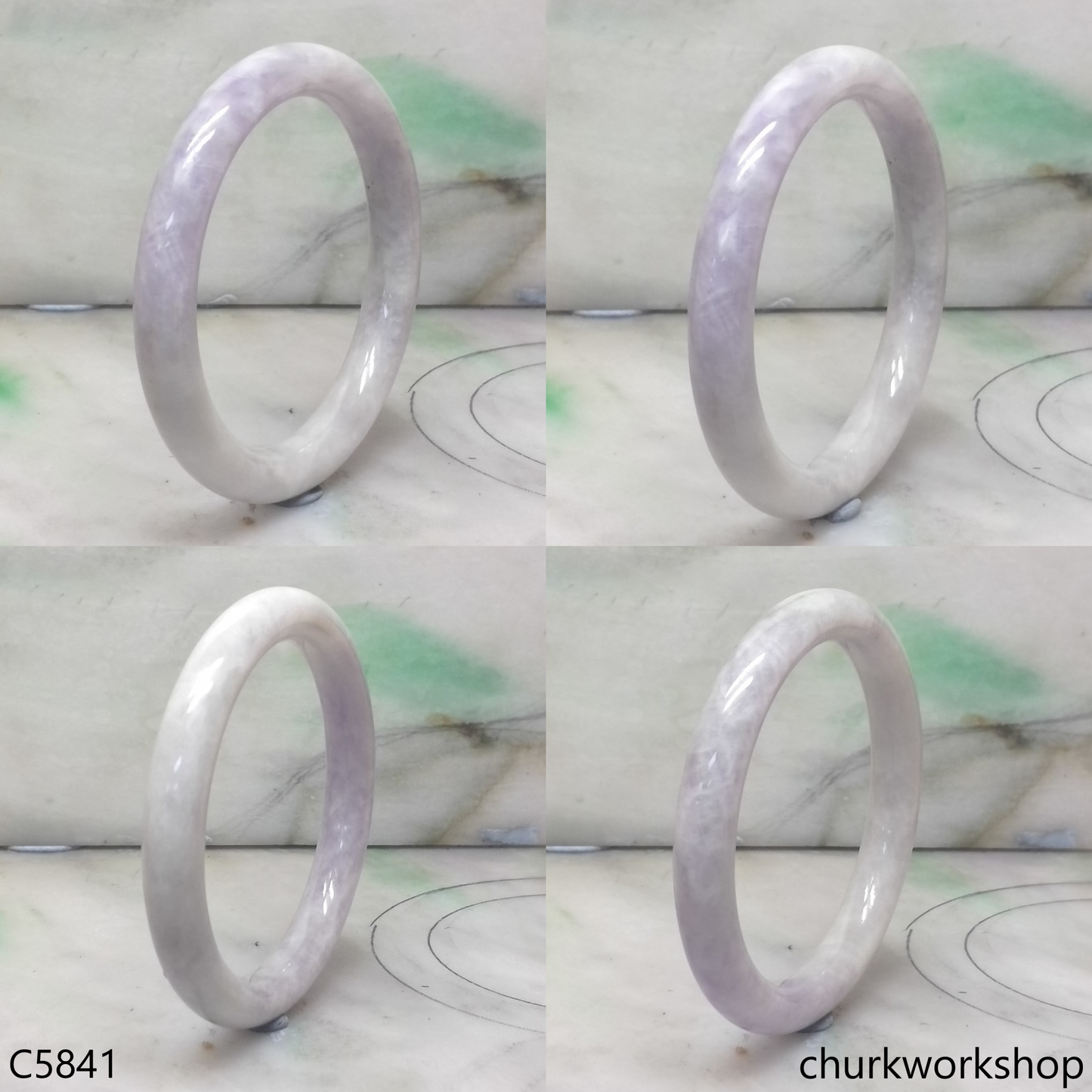 Lavender jade bangle