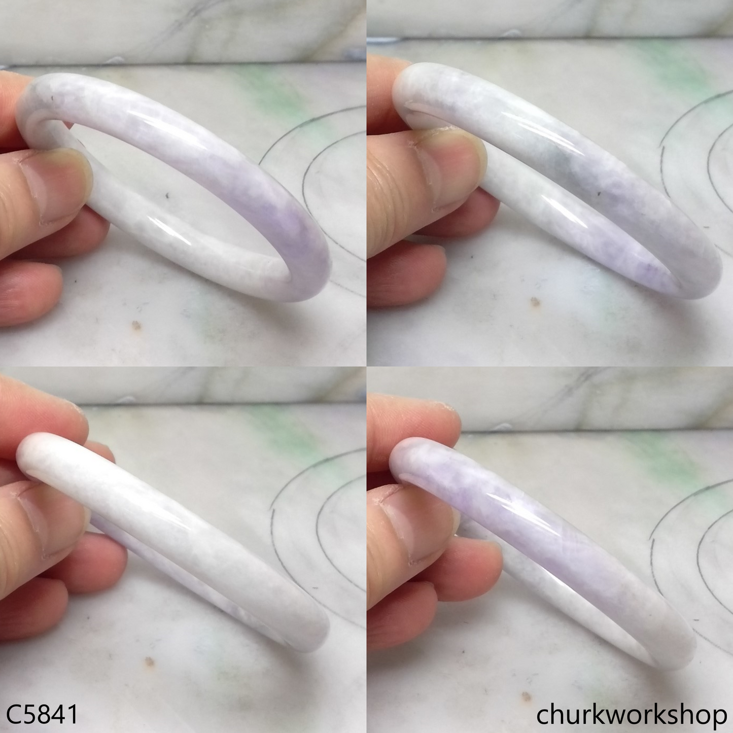 Lavender jade bangle