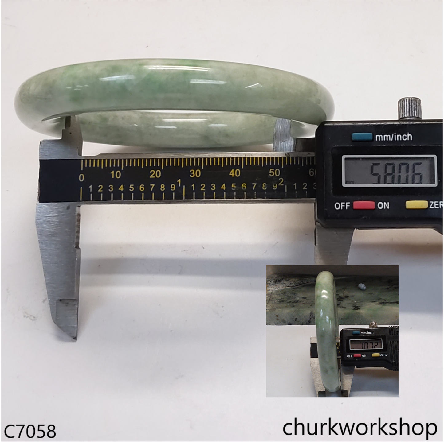 Light green jade bangle