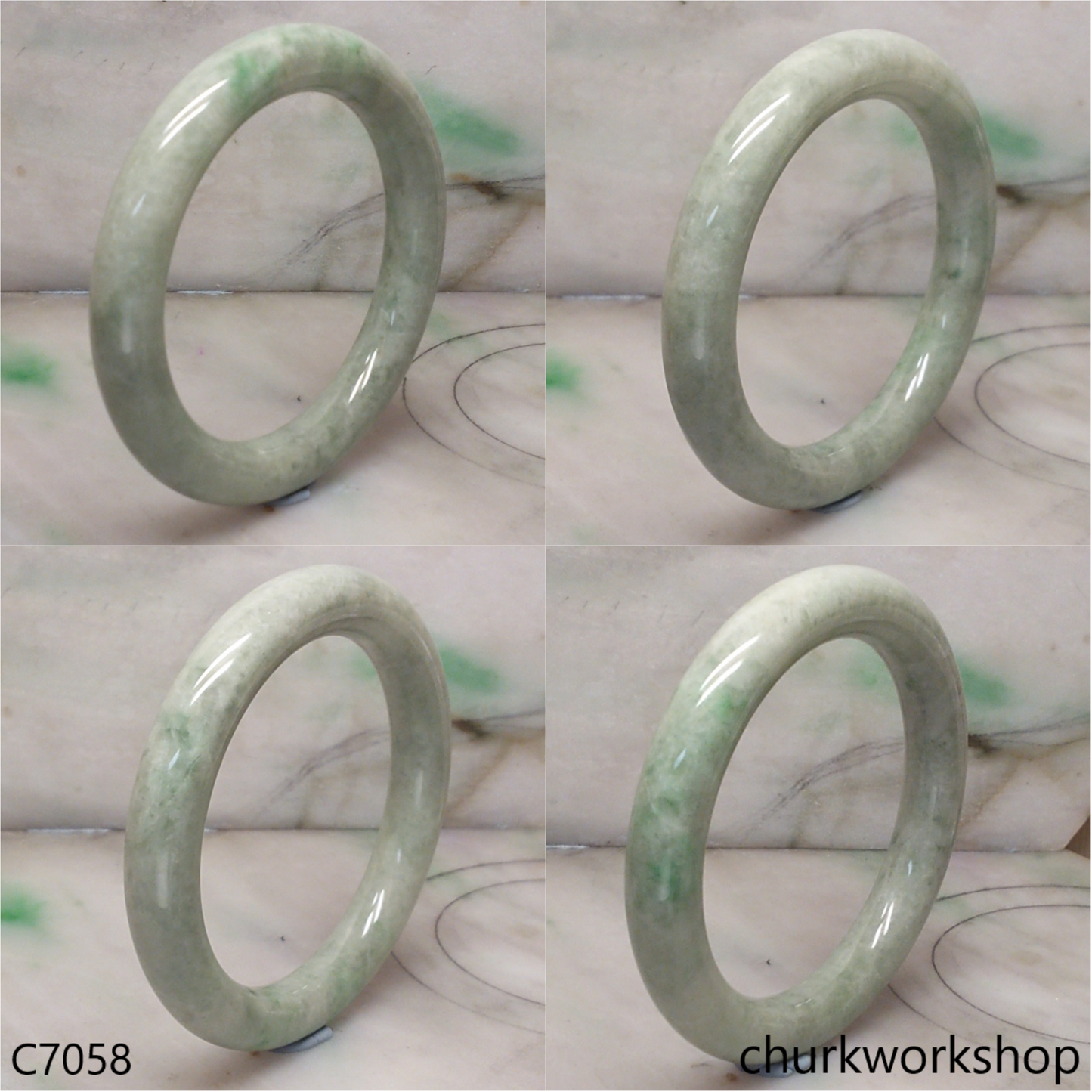 Light green jade bangle