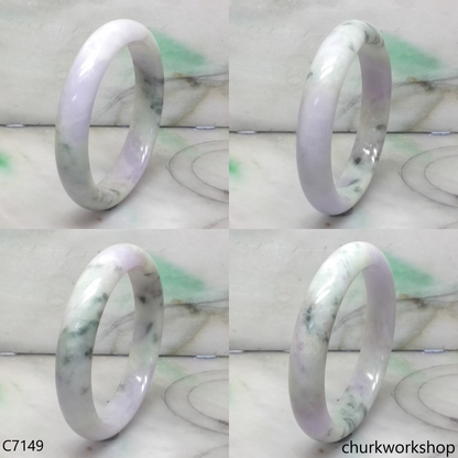 Bluish green mix lavender jade bangle