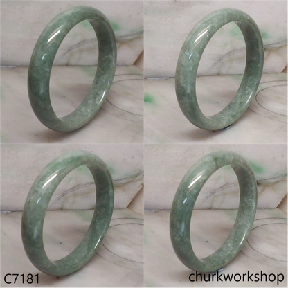 Large bluish green jade bangle