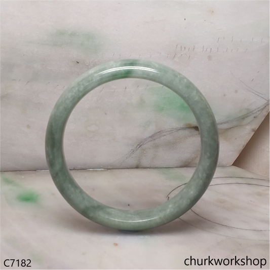 Large bluish green jade bangle