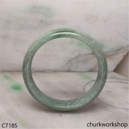 Large bluish green jade bangle
