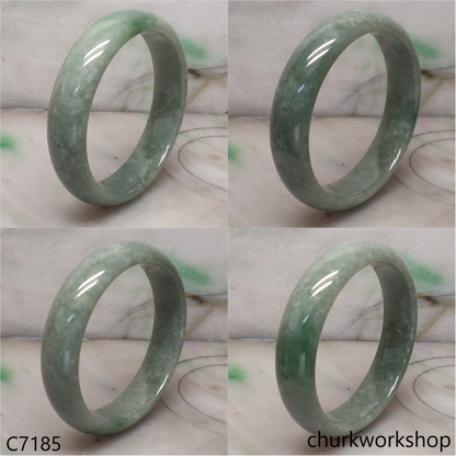 Large bluish green jade bangle