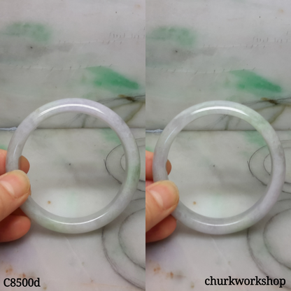 Light green mix lavender jade bangle