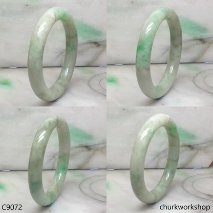 Pea green  jade bangle