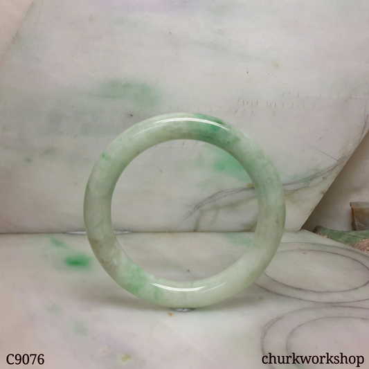 Large pea green  jade bangle