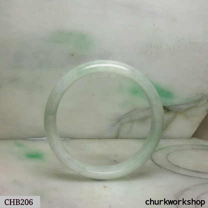 Pale green jade bangle