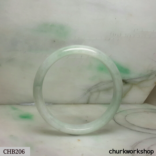Pale green jade bangle