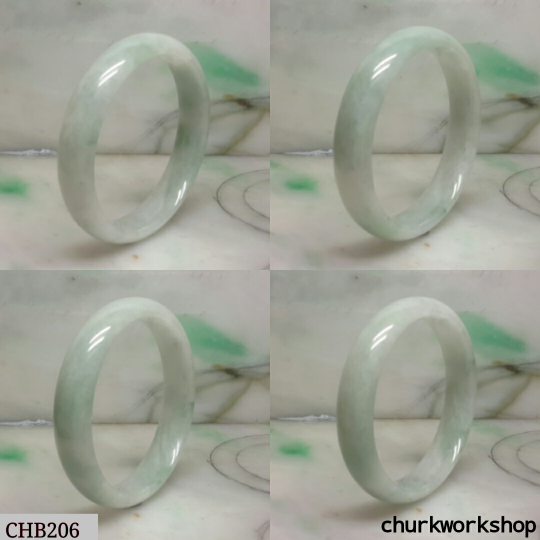 Pale green jade bangle