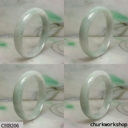 Pale green jade bangle