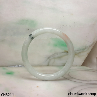 Light green & lavender jade bangle