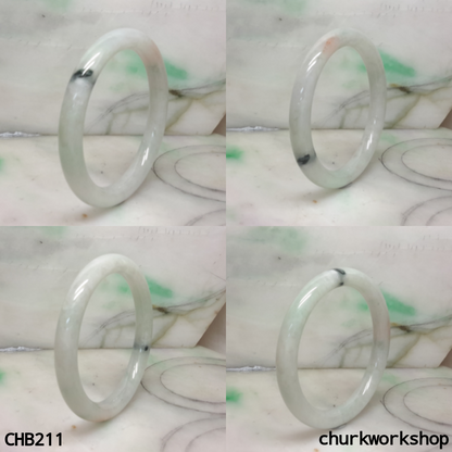 Light green & lavender jade bangle