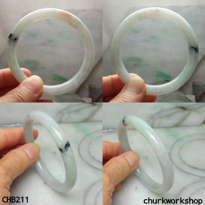Light green & lavender jade bangle
