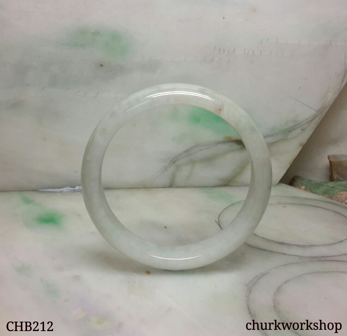 Pale green  jade bangle
