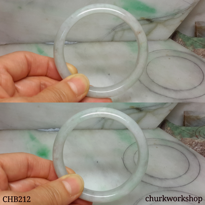 Pale green  jade bangle