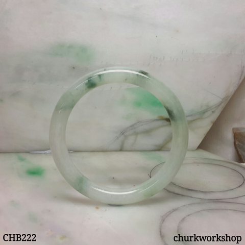 Large bluish green jade bangle