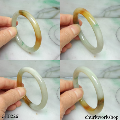 Small multi-color jade bangle
