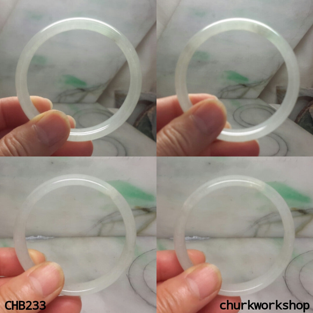 Small icy jade bangle