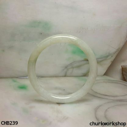 Pale green jade bangle