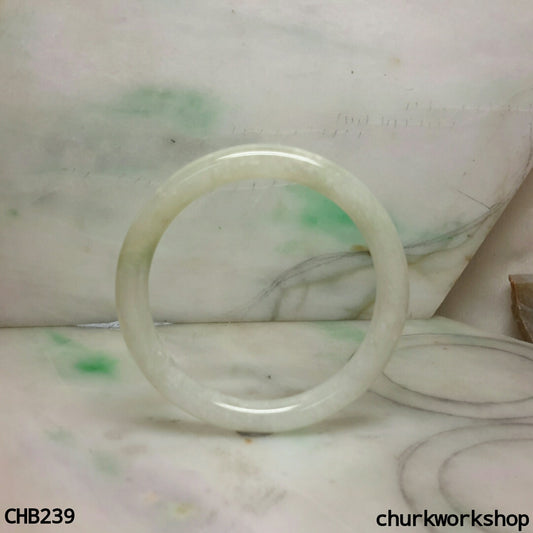 Pale green jade bangle