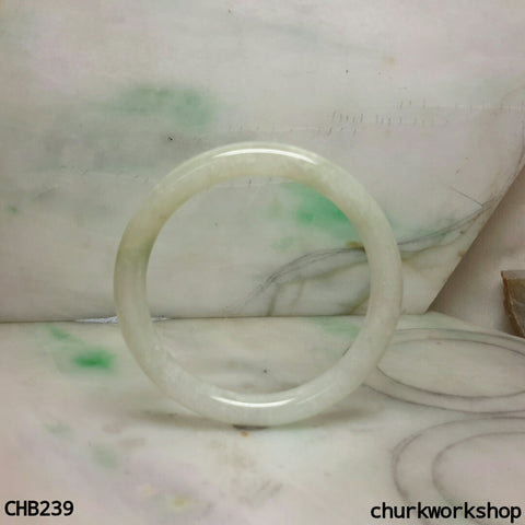 Pale green jade bangle