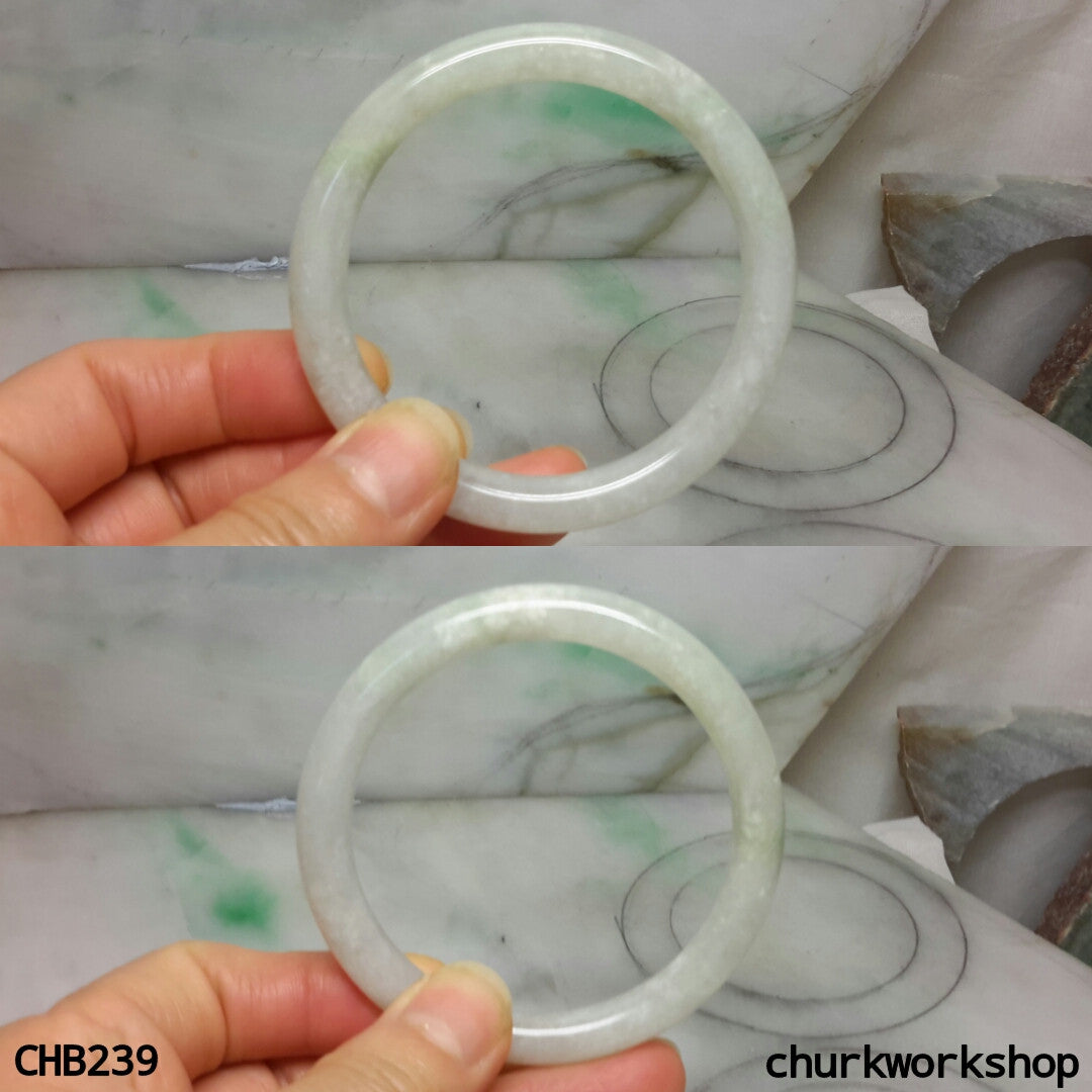Pale green jade bangle