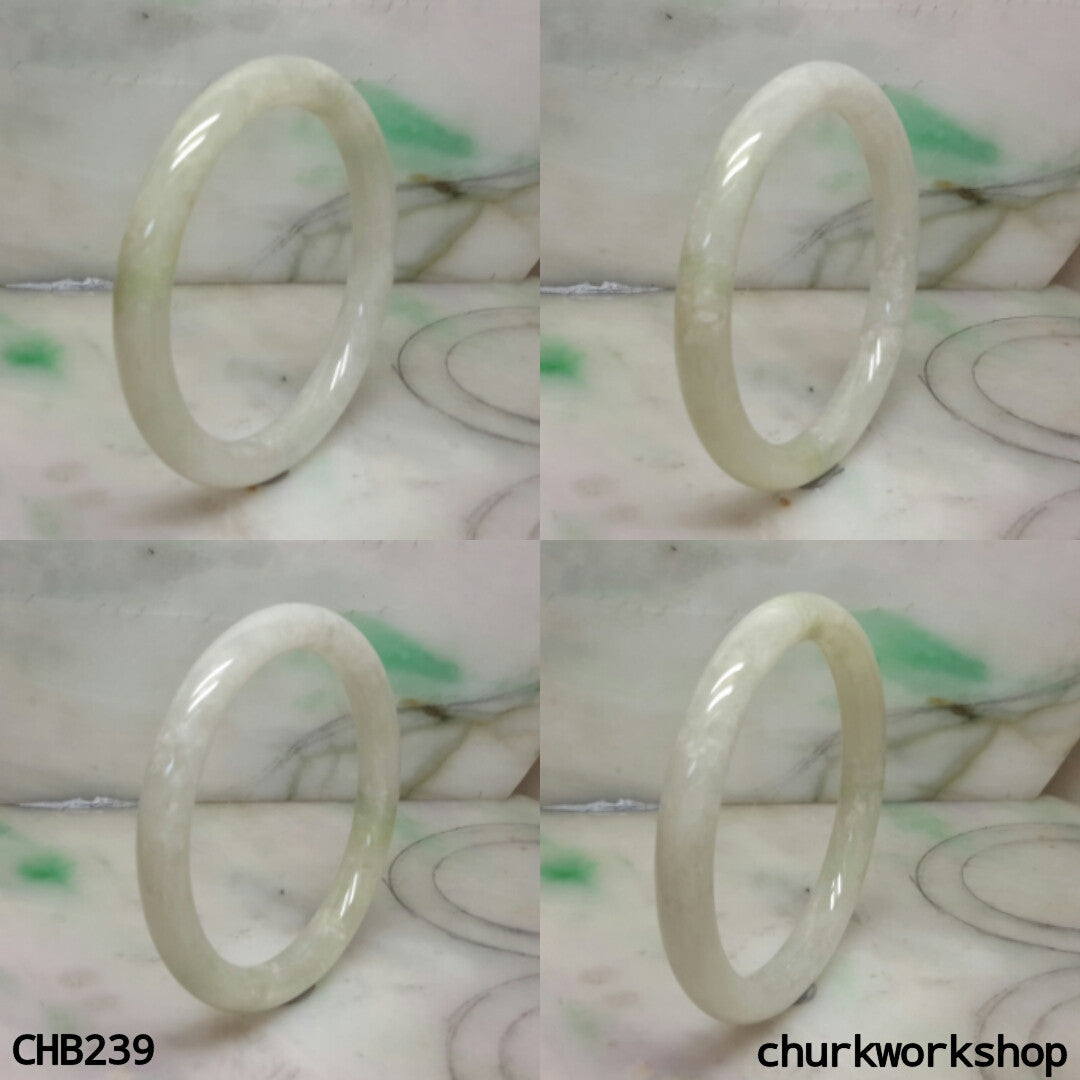 Pale green jade bangle