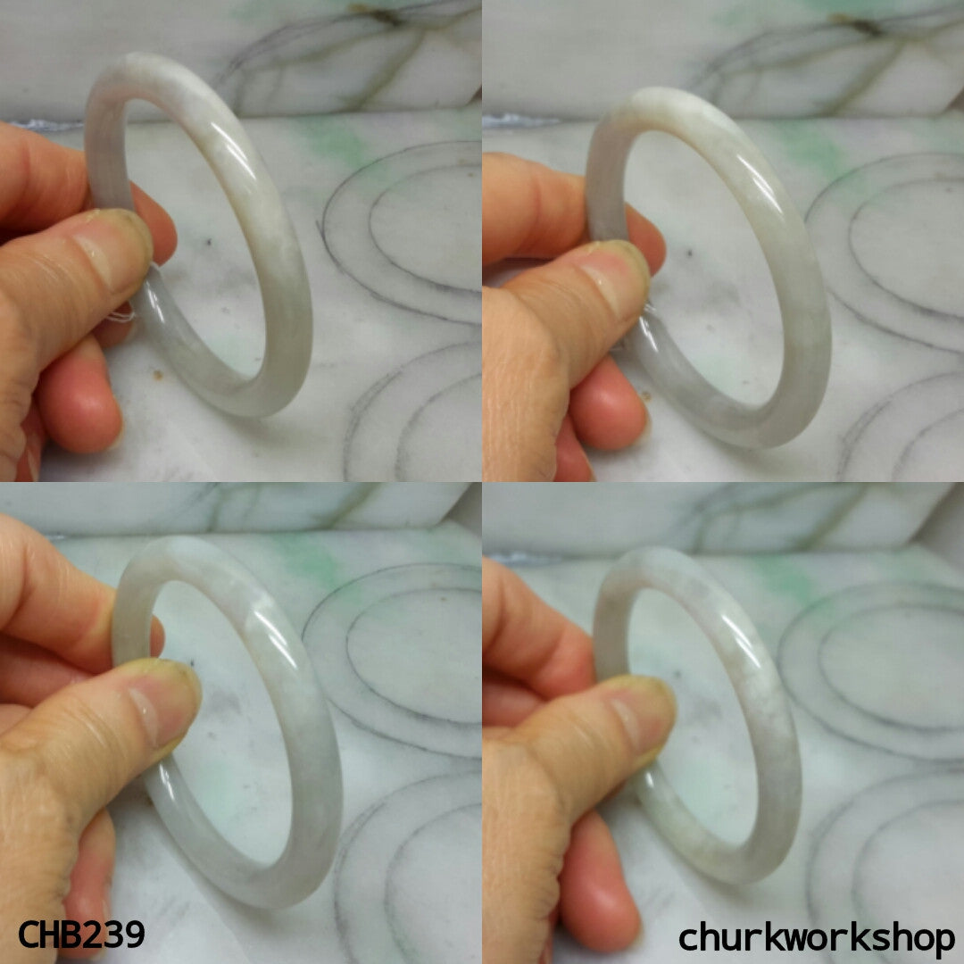 Pale green jade bangle