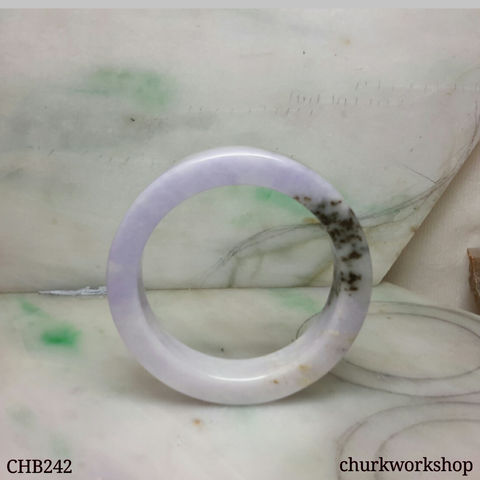 Lavender jade square bangle