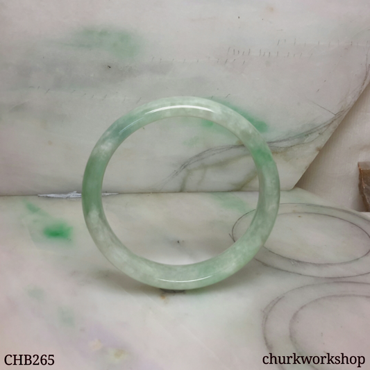 Large light pea green jade bangle
