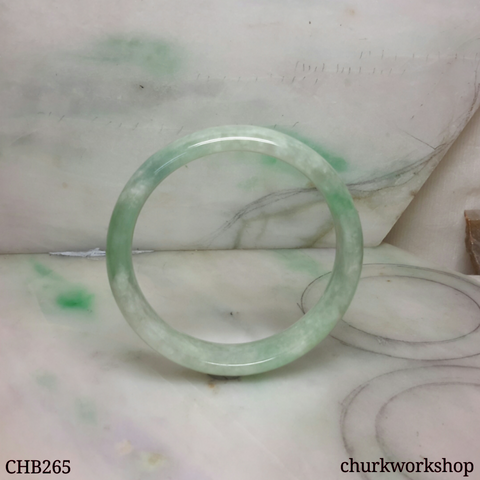 Large light pea green jade bangle
