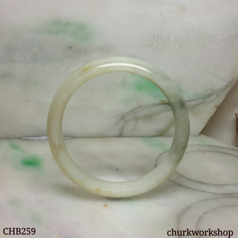 Large grayish green jade bangle