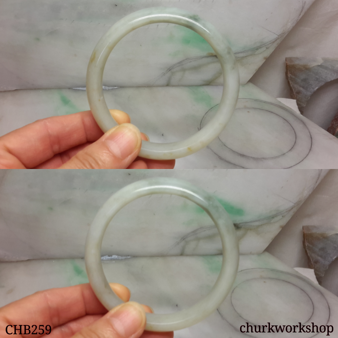 Large grayish green jade bangle