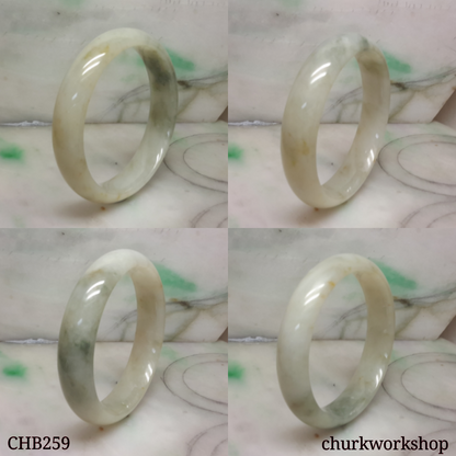 Large grayish green jade bangle
