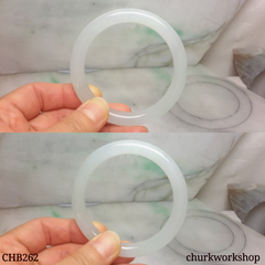 Reserved for vanthanh1410    Icy faint green jade bangle