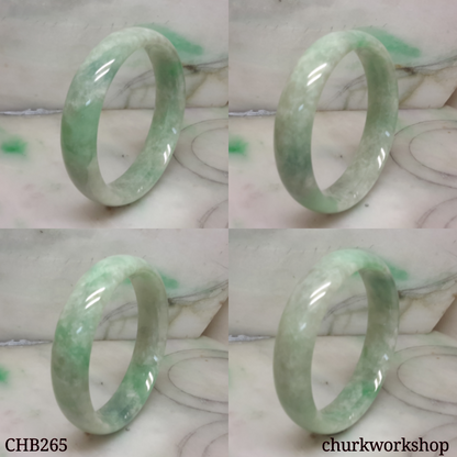 Large light pea green jade bangle