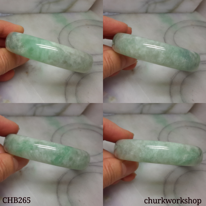 Large light pea green jade bangle