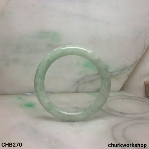 Light pea green jade bangle