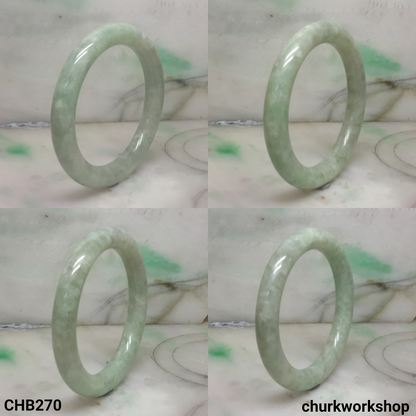 Light pea green jade bangle