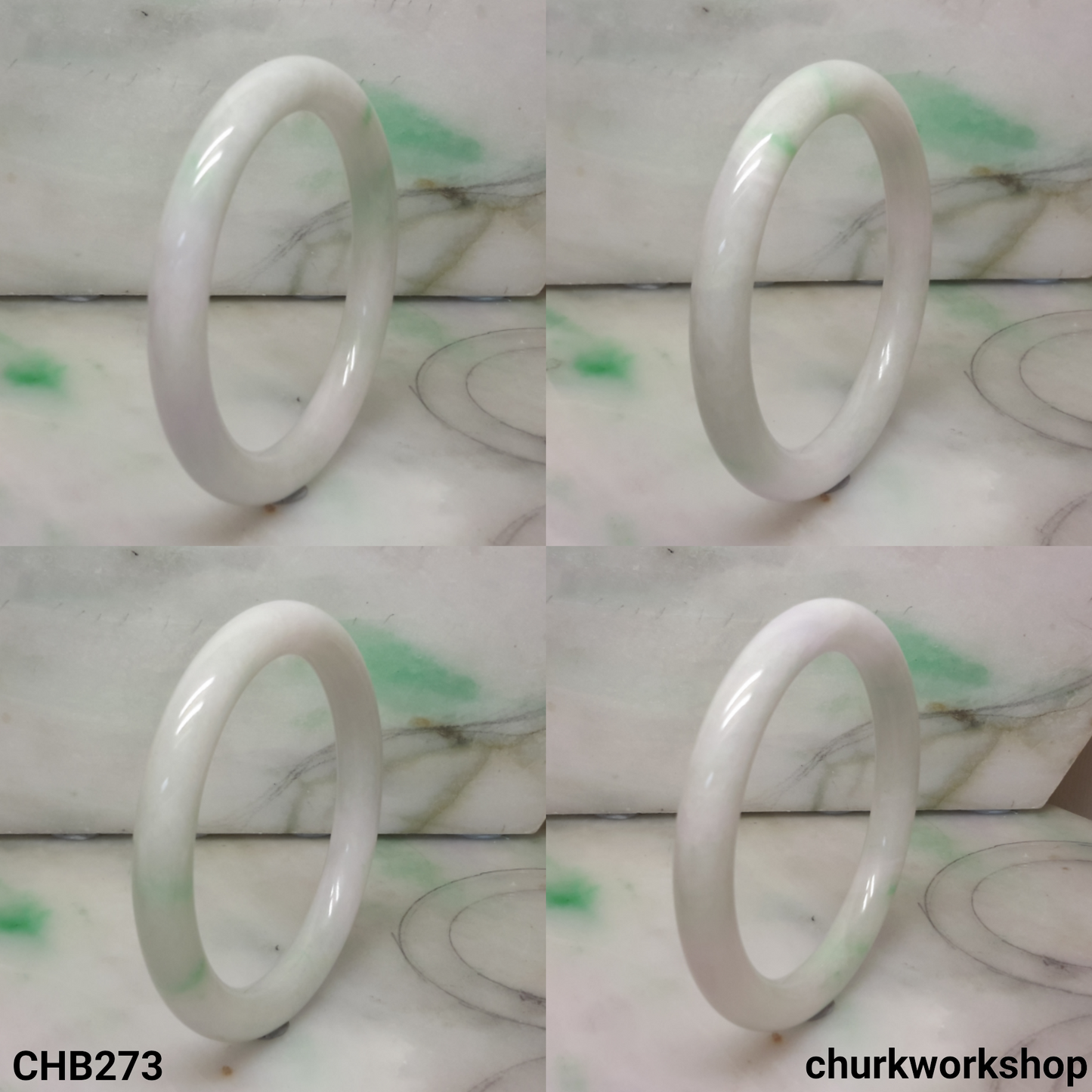 Pale lavender jade bangle