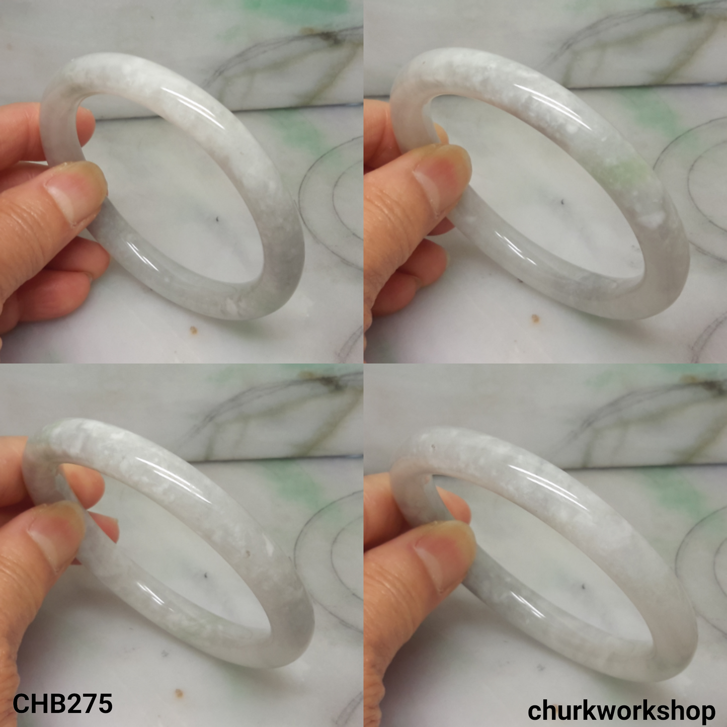 Pale lavender jade bangle