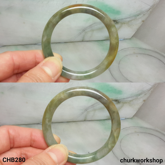 Multi-color small jade bangle
