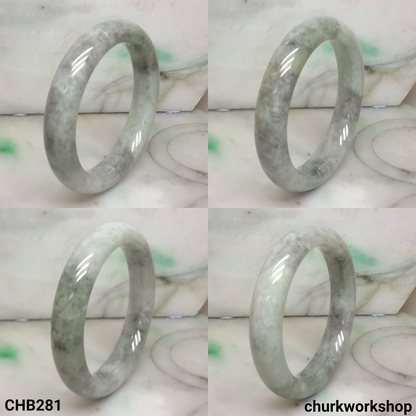 Grayish lavender large jade bangle