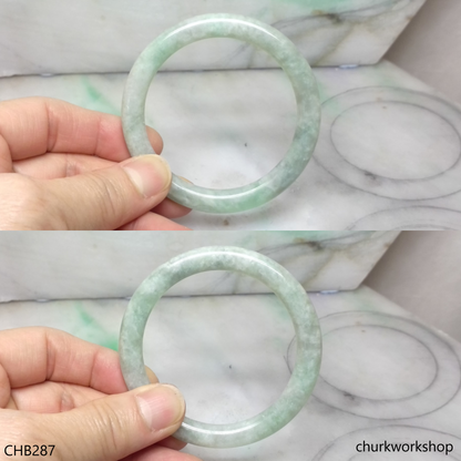 Light green jade bangle
