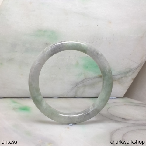 Grayish lavender large jade bangle