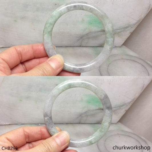 Grayish lavender large jade bangle